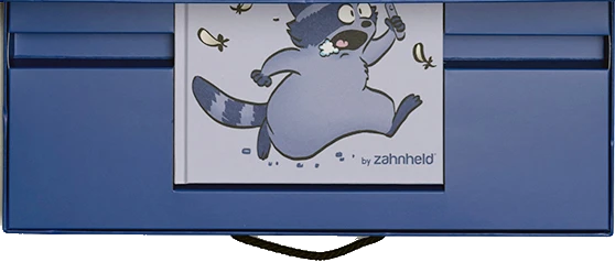 Ausgefahrene Schublade mit dem Kinderbuch Ralph and Doug